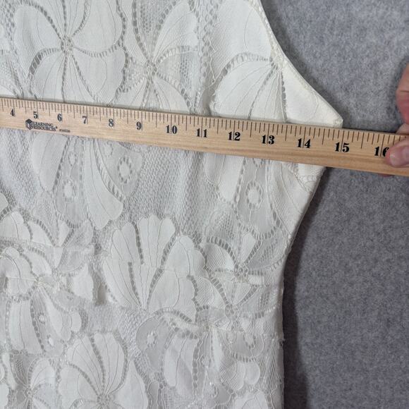 Meaneor Dress Small Lace Sheer Back Romantic Bachelorette Party Resort Cruise - Picture 5 of 12